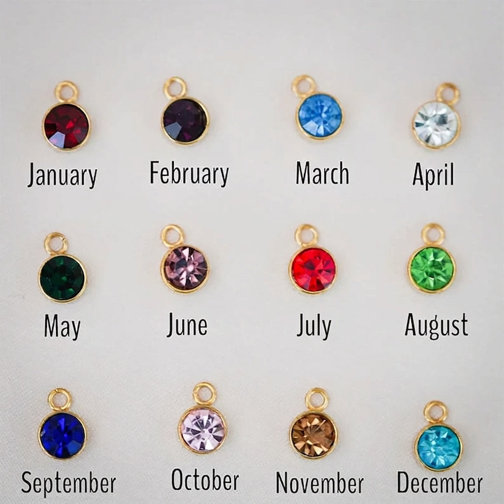 Birthstone Dangle Earrings • Mini Gemstone Earrings • Personalized Cz Stone Earrings