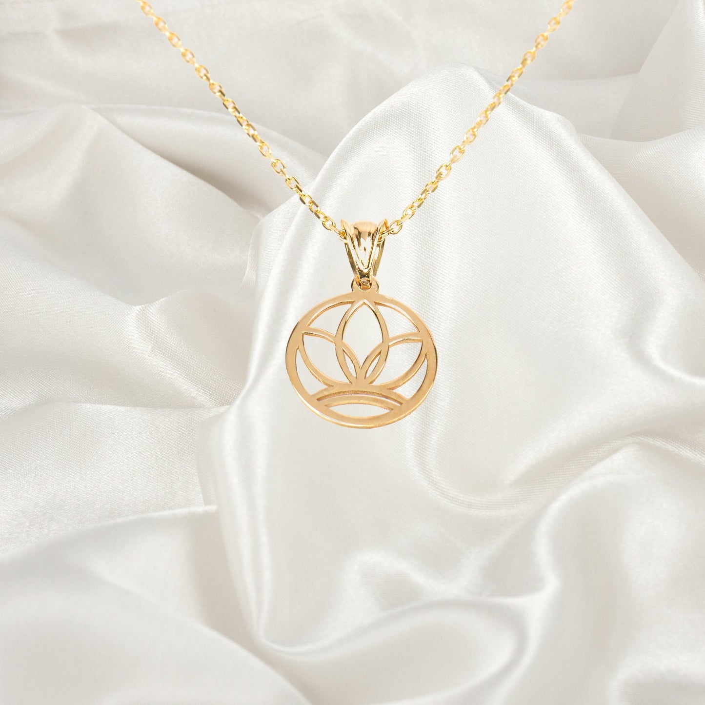 925K Sterling Silver Lotus Flower Necklace, Flower Pendant, Elegant Lotus Necklace, Lotus Flower Pendant, Lotus Jewelry, Christmas Gift