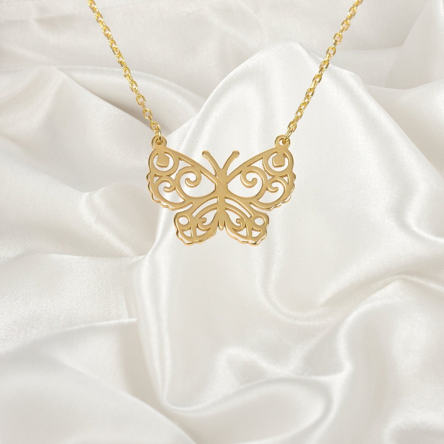 925 Sterling Silver Butterfly Necklace, Butterfly Mandala Necklace, Gift for Her, Mothers day Gift, Christmas Gift for her, Bridesmaid Gift