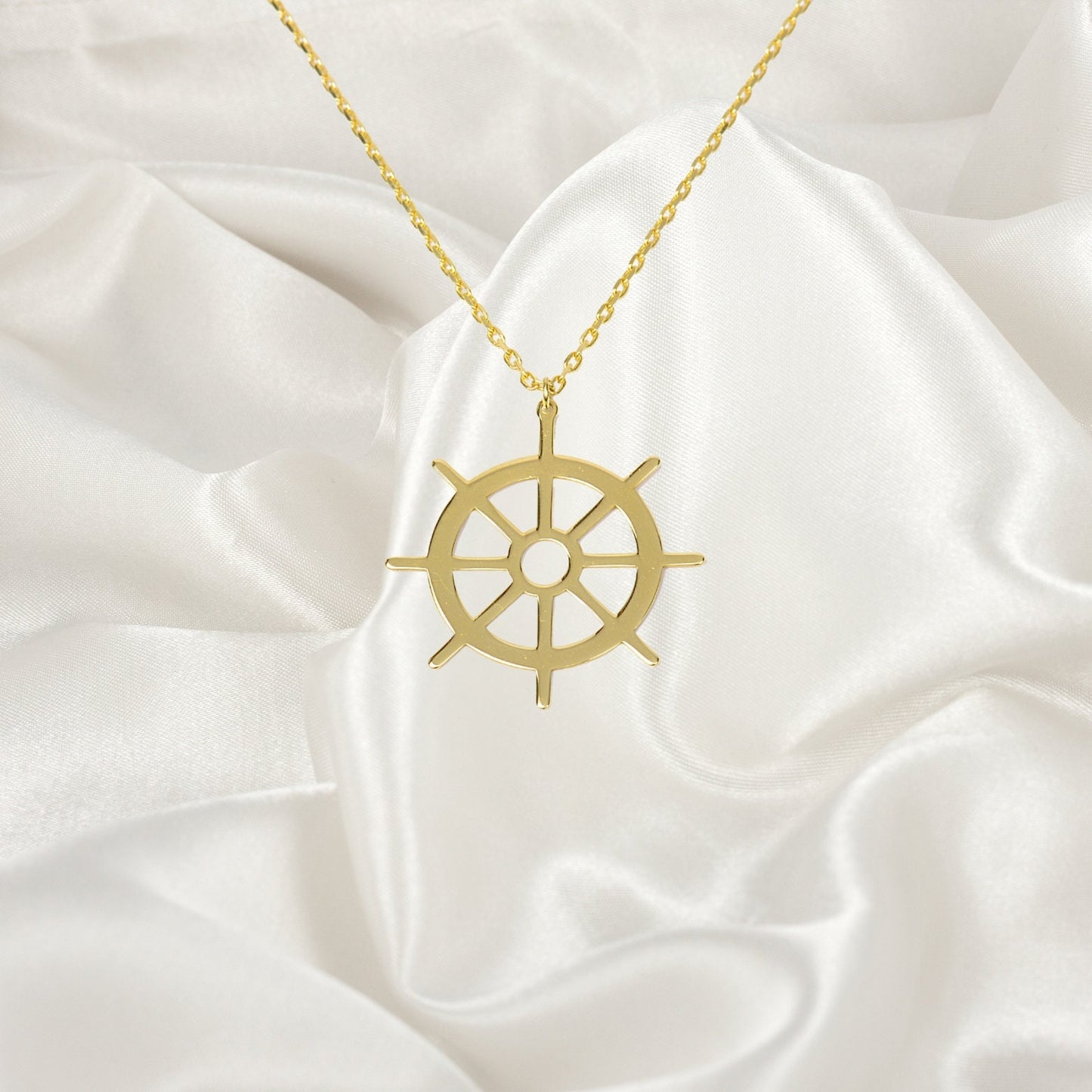 Anchor Necklace, Rudder Necklace, Ship Lover Gift, Nautical Necklace, Marine Necklace, Gift For Her, Birthday Gifts, Christmas Gifts For Her