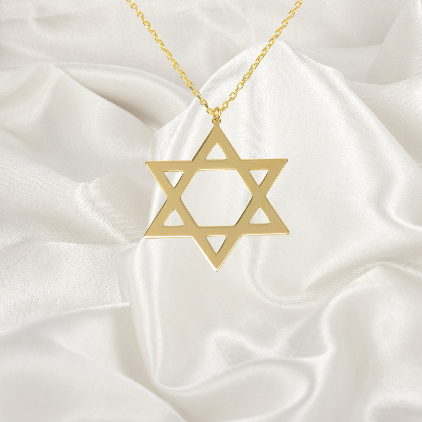 Star of David Necklace, Religious Necklace, Magen David Gold Necklace, Judaica Jewelry, Silver Magen David necklace, Christmas Gift for her