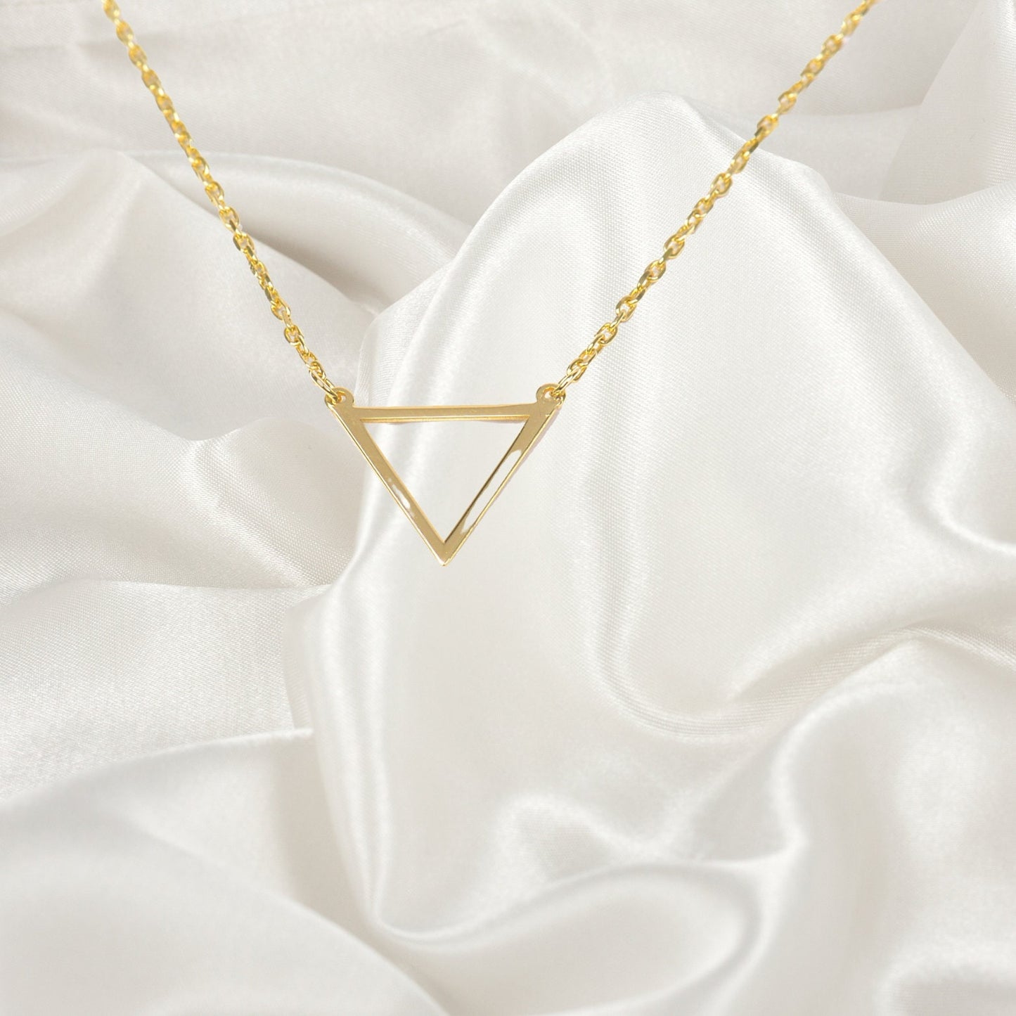 Triangle Necklace, Everyday Necklace, Minimalist Jewelry, Geometric Necklace, Dainty Triangle Necklace, Gift for Her, Maths Teacher Necklace