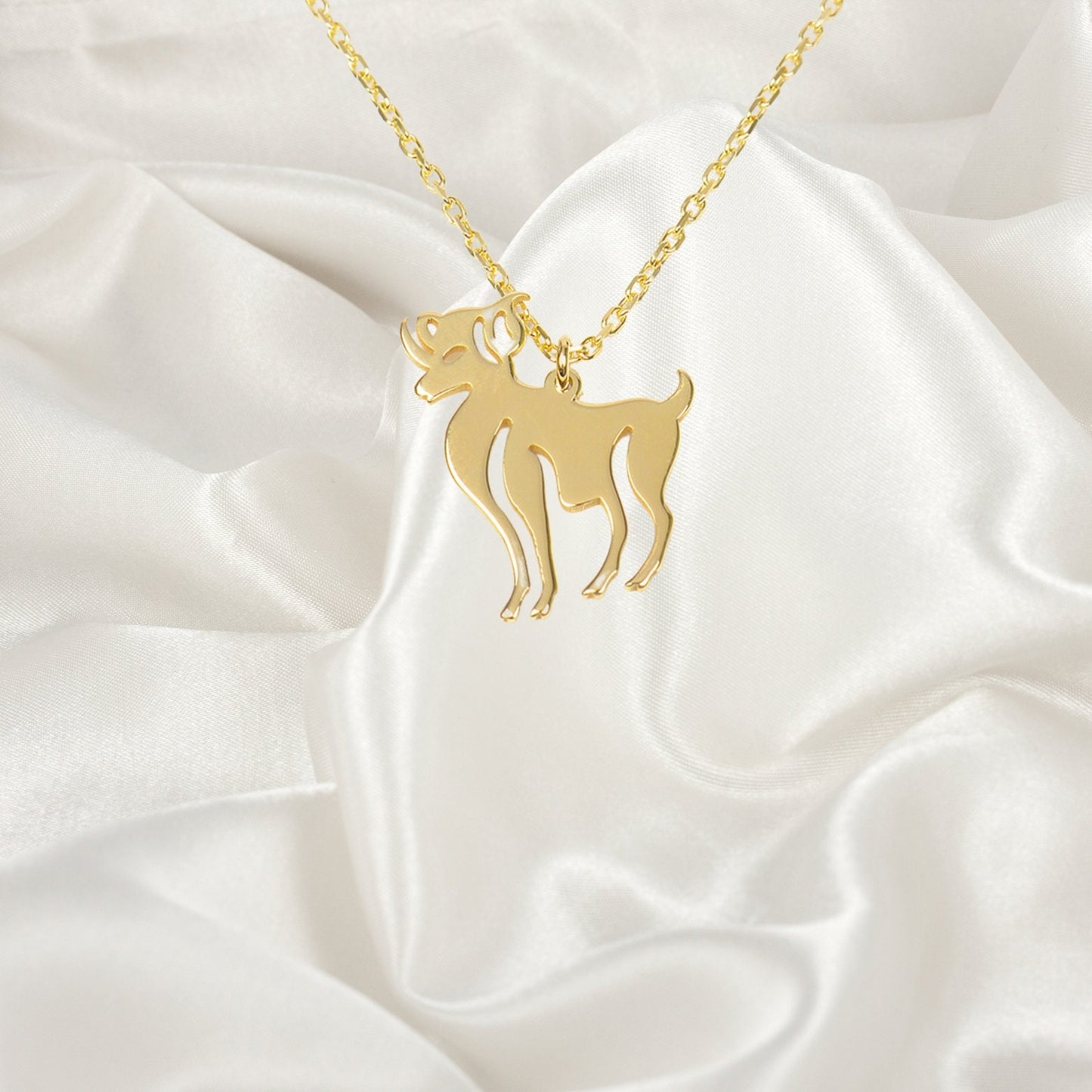 Aries Necklace, Dainty Zodiac Necklace, Minimalist Ram Necklace, Birthday Gift for Her, Gift for Mom, Horoscope Necklace, Handmade Jewelry