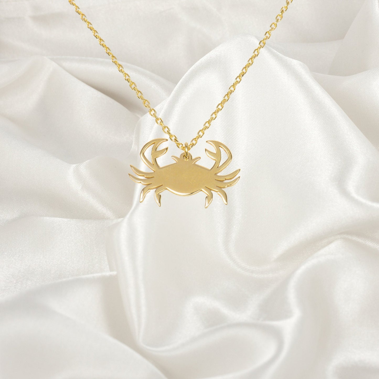 Cancer Necklace, Cancer Jewelry, Minimalist Crab Necklace, Zodiac Necklace, Astrology Birthday Gift for Her, Gift for Mom, Cancer Gifts
