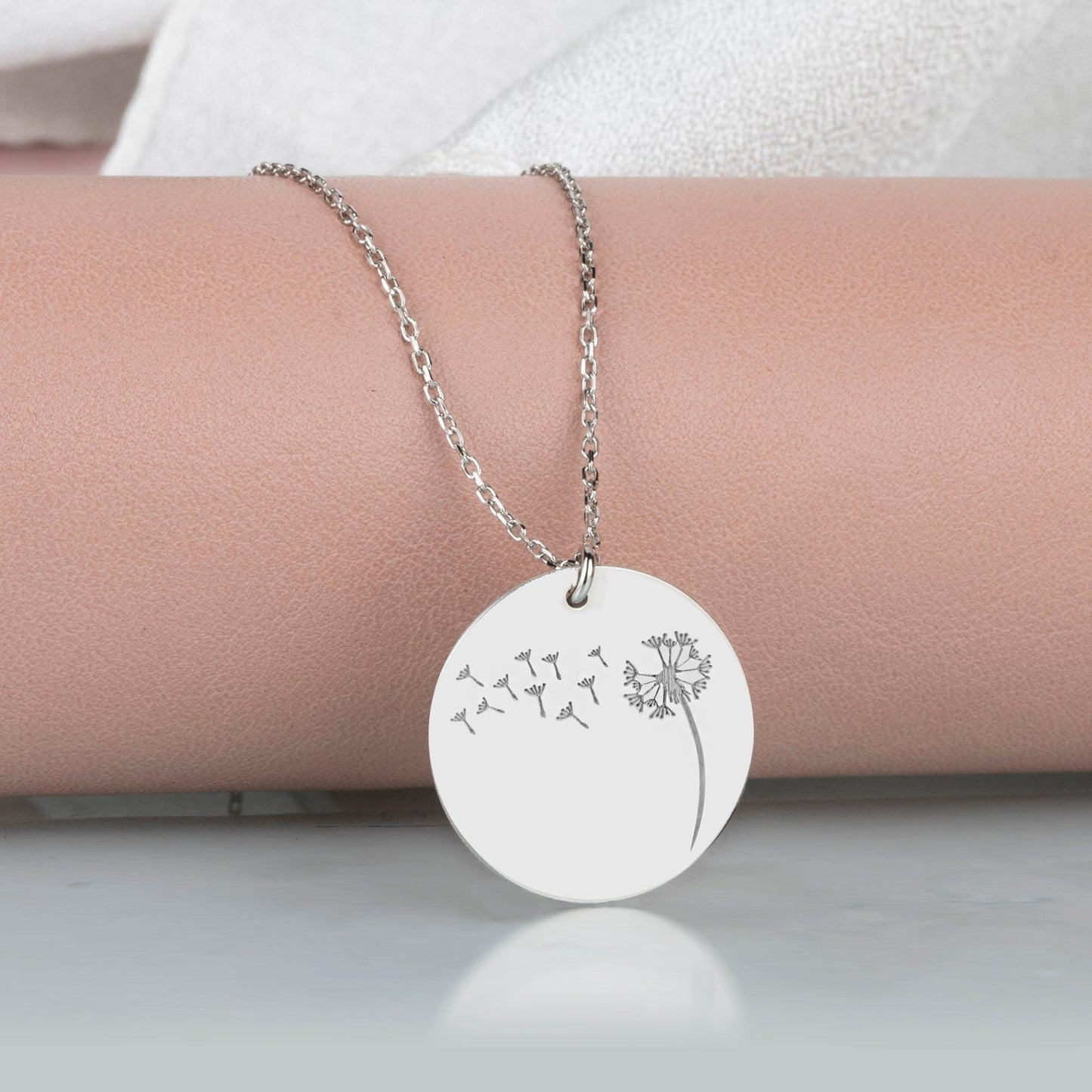 Flower Dandelion Necklace, Sterling Silver Necklace, Make a Wish Pendant, Dandelion Necklace, Dandelion Pendant, Silver Dandelion Jewellery.
