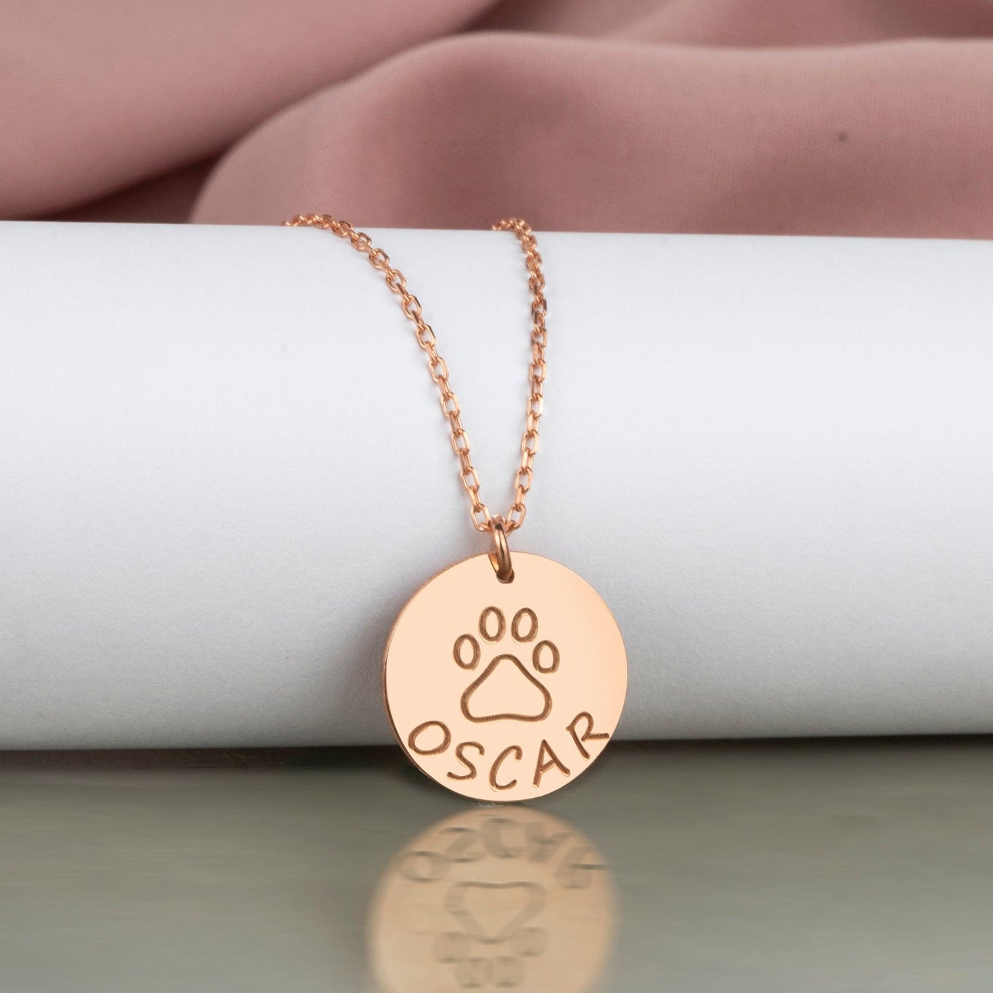Personalized Necklace Pet Dog Necklace, Personalized Gift for Dog Mom, Memorial Anniversary Gift, Custom Charm Necklace, Christmas necklace.