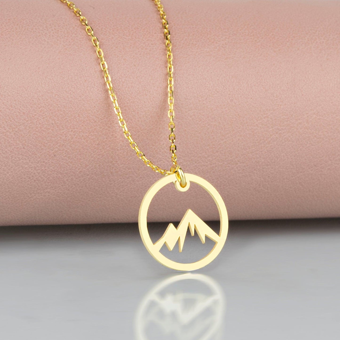 Mountain Necklace, Silver Mountain, Adventure Time, Wanderlust Necklace,Dainty Simple Necklace.