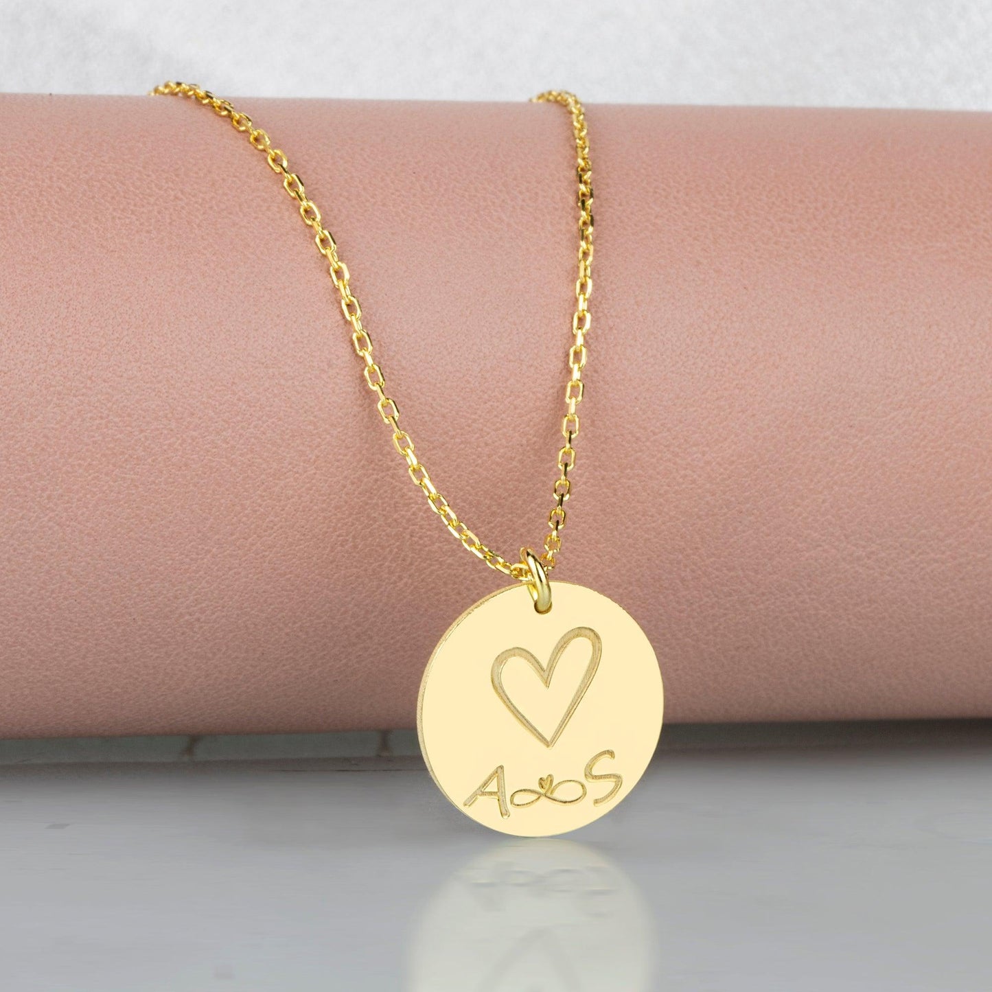 Custom Heart Necklace with Initials, Valentine's Day Gifts, Love Necklace, Infinity Necklace, Valentine's Day Gift for Love.