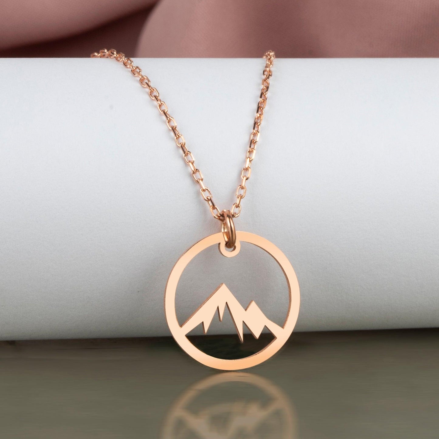 Mountain Necklace, Silver Mountain, Adventure Time, Wanderlust Necklace,Dainty Simple Necklace.