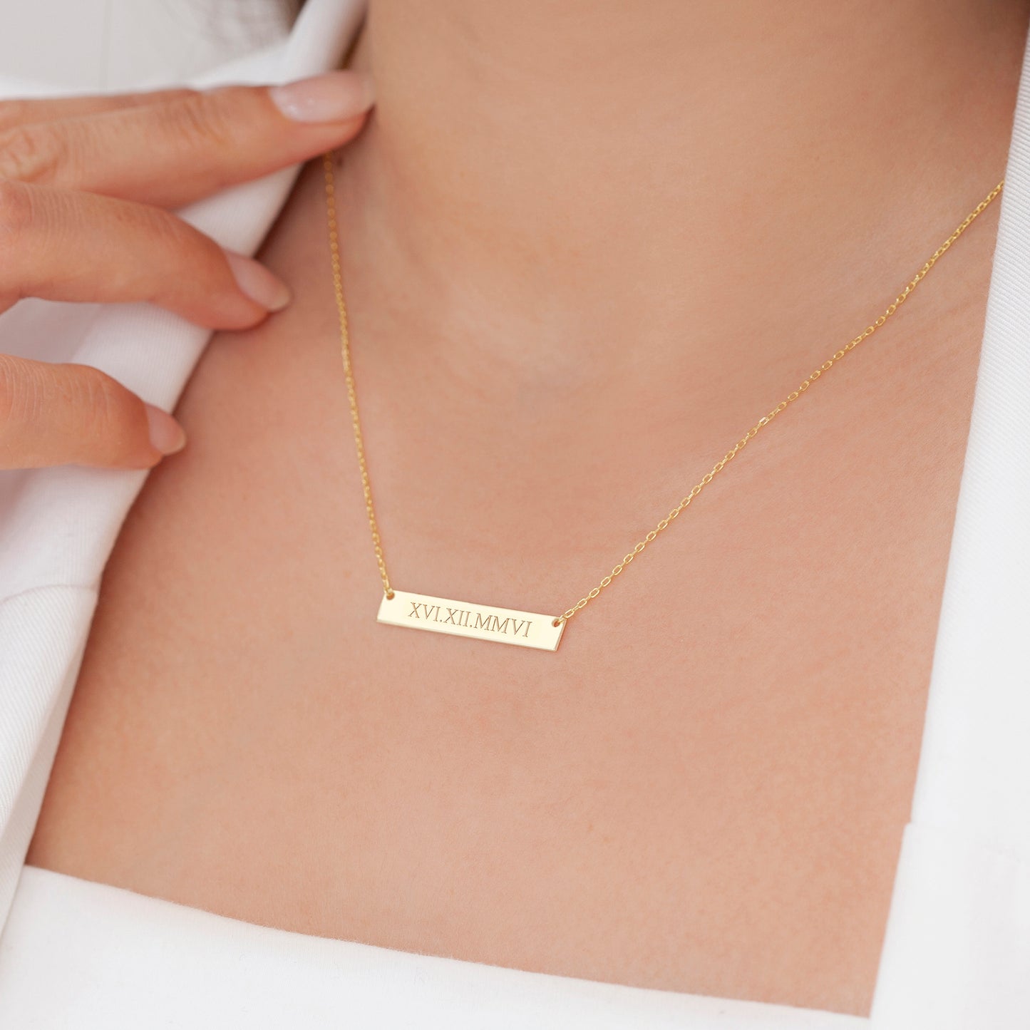 Roman Numeral Necklace, Personalised Roman Numbers Birth Date Gift, Custom Date Necklace - Geniune Jewellery