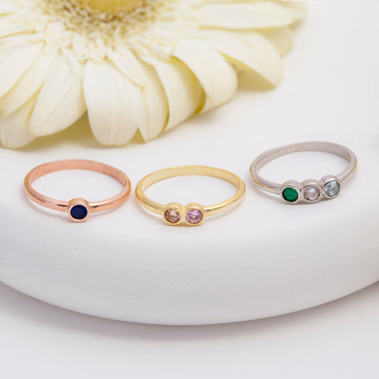 Multi-Stone Birthstone Ring, Multi Stone Birthstone Ring, Family Birthstone Ring, Mother's Day Gift - Geniune Jewellery