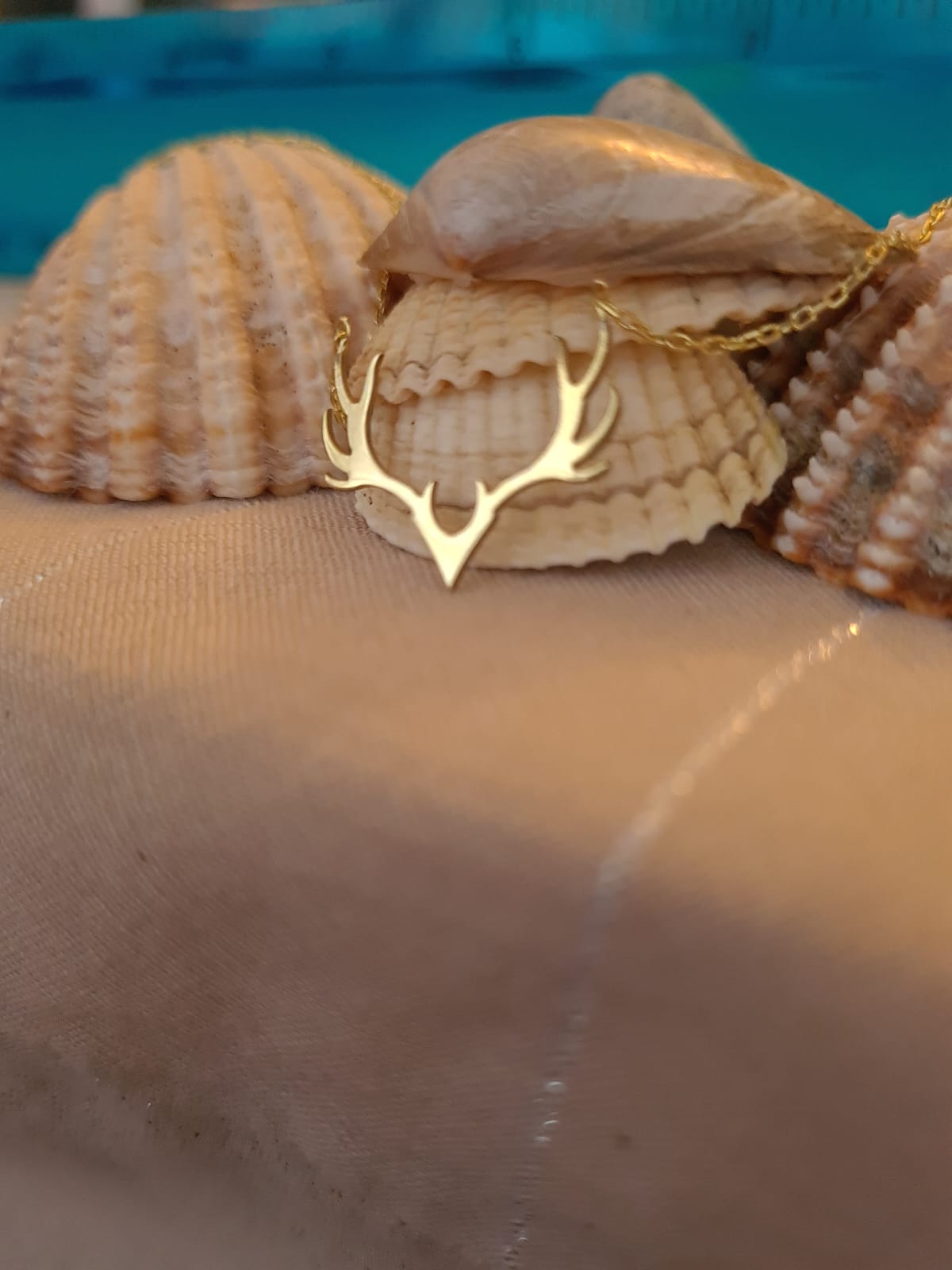 Sterling Silver Antler Necklace, Deer Necklace, Elk Antler Pendant, Horn Necklace, Rustic Necklace - Geniune Jewellery