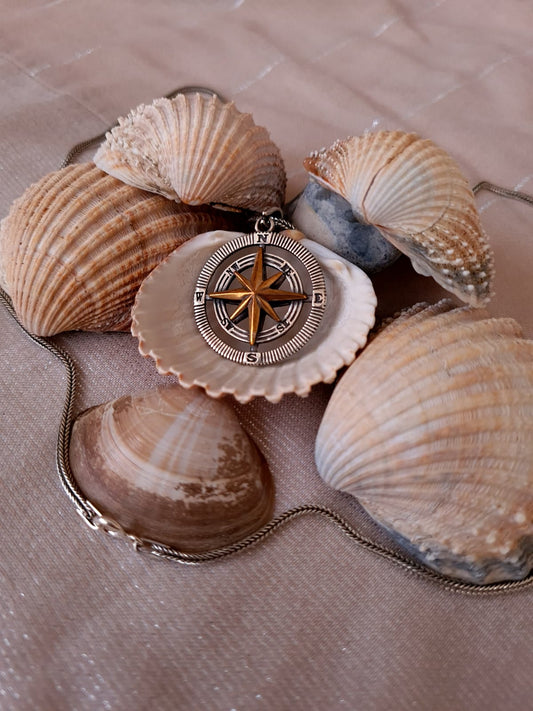 Compass Necklace, Compass Pendant, Compass Necklace, Necklace For Men, Gift For Men, Gift For Friend - Geniune Jewellery