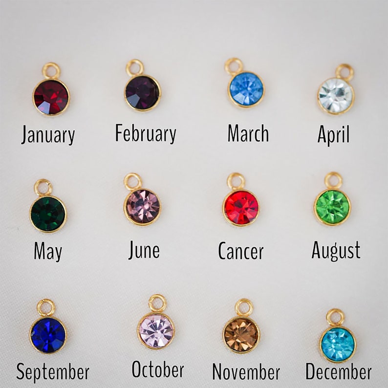 Birthstone Dangle Earrings, Mini Gemstone Earrings, Personalized Cz Stone Earrings, Cubic Zircon Hoop Earrings, Custom Birthstone Earrings - Geniune Jewellery