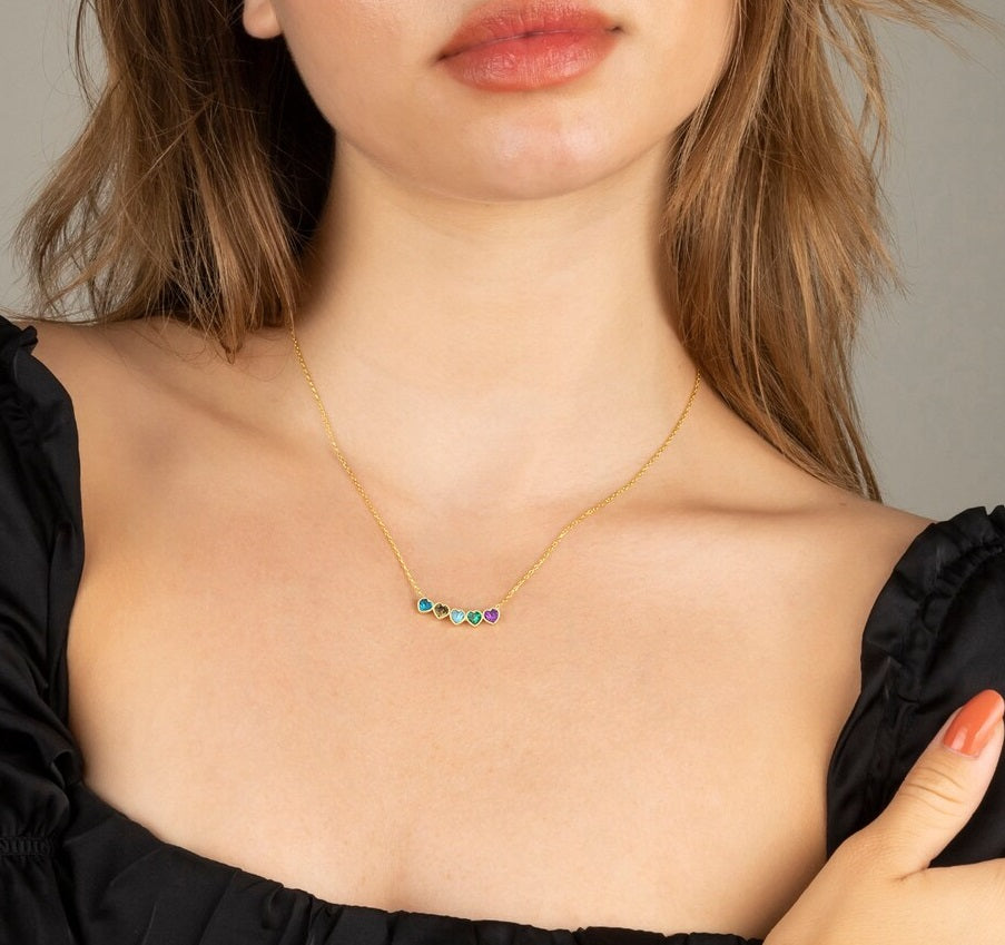 heart birthstone necklace