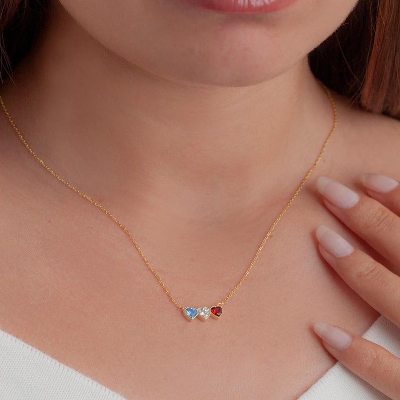 heart birthstone necklace