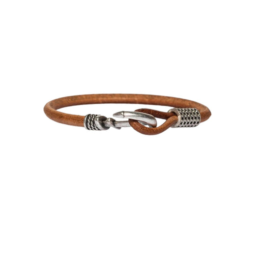 Bronze Anchor Leather Bracelet, Handmade Nautical Bracelet, Leather Bracelet For Men, Men's bracelet, Leather armband, Marine Bracelet