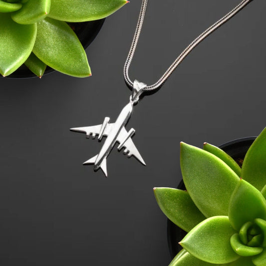 Airplane necklace, plane necklace, aeroplane necklace, friendship gift, airplane jewelry, sky gift, traveller gift, pilot gift, wanderlust