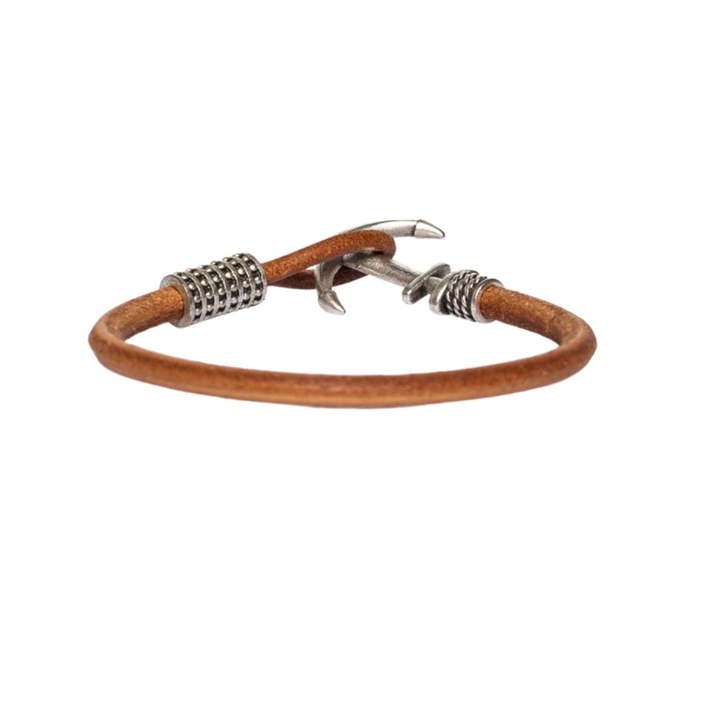 Bronze Anchor Leather Bracelet, Handmade Nautical Bracelet, Leather Bracelet For Men, Men's bracelet, Leather armband, Marine Bracelet