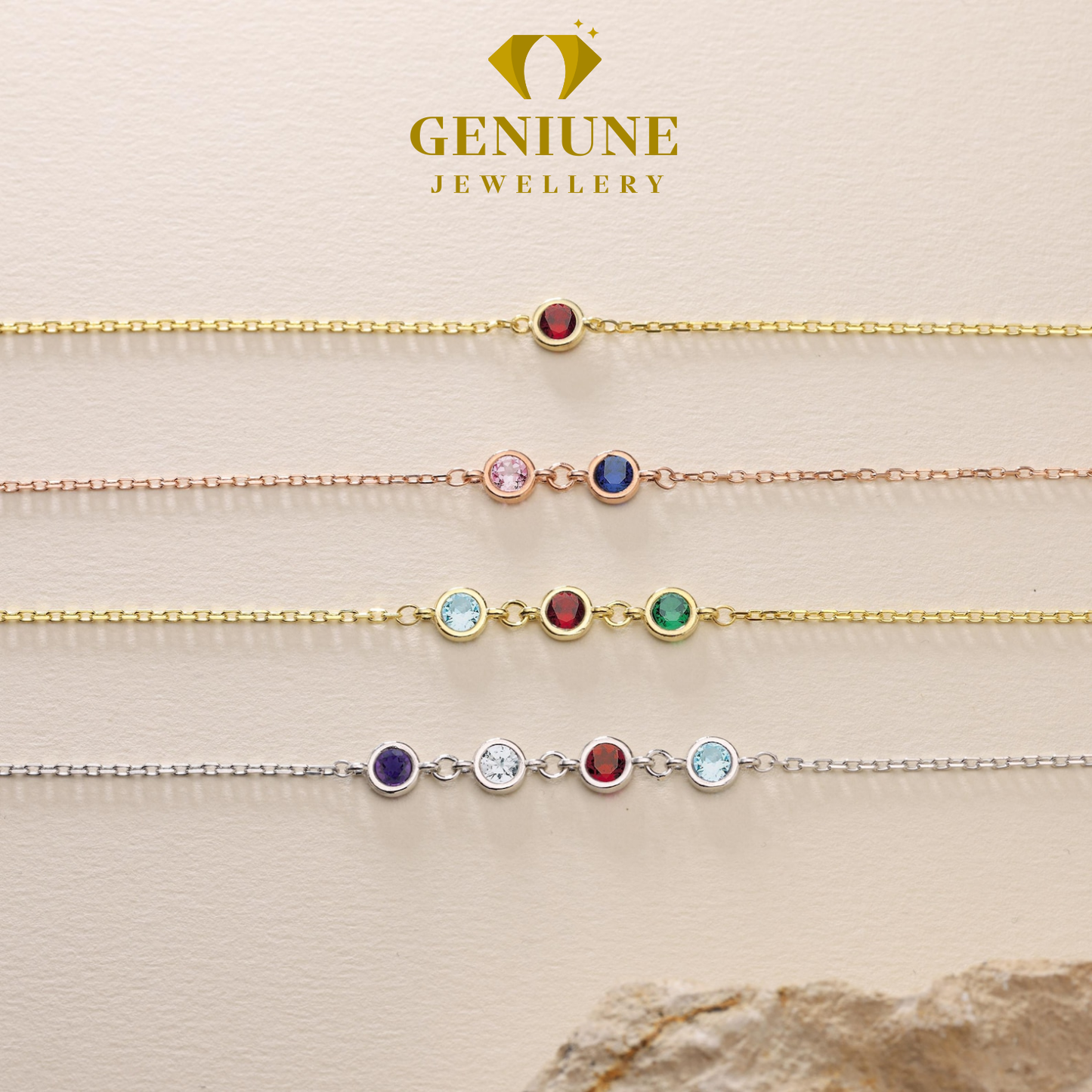 Birthstone Necklace, Family Necklace, Personalized Gifts for Mom