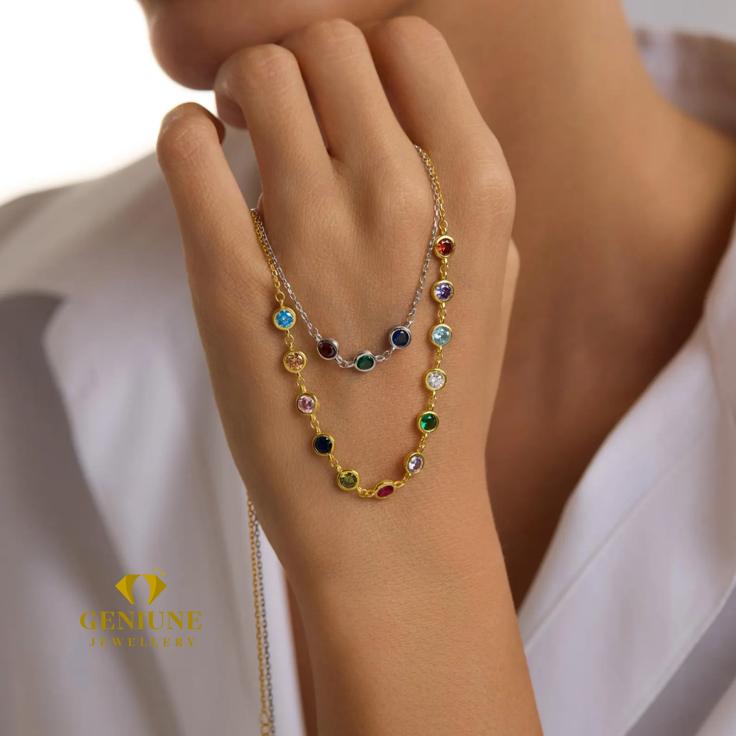 Birthstone Necklace, Family Necklace, Personalized Gifts for Mom