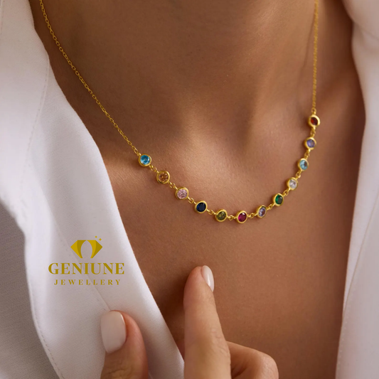 Birthstone Necklace, Family Necklace, Personalized Gifts for Mom