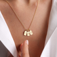 Initial Tag Necklace - Engraved Tag Necklace - Gold Letter Necklace