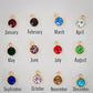 Birthstone Dangle Earrings • Mini Gemstone Earrings • Personalized Cz Stone Earrings