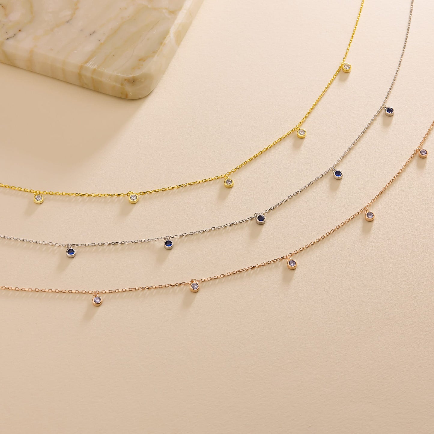 Birthstone Necklace for Mom • Family Birthstone Necklace for Mum