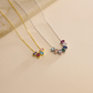 Custom Multiple Birthstones Necklace • Birthstone Pendant Necklace