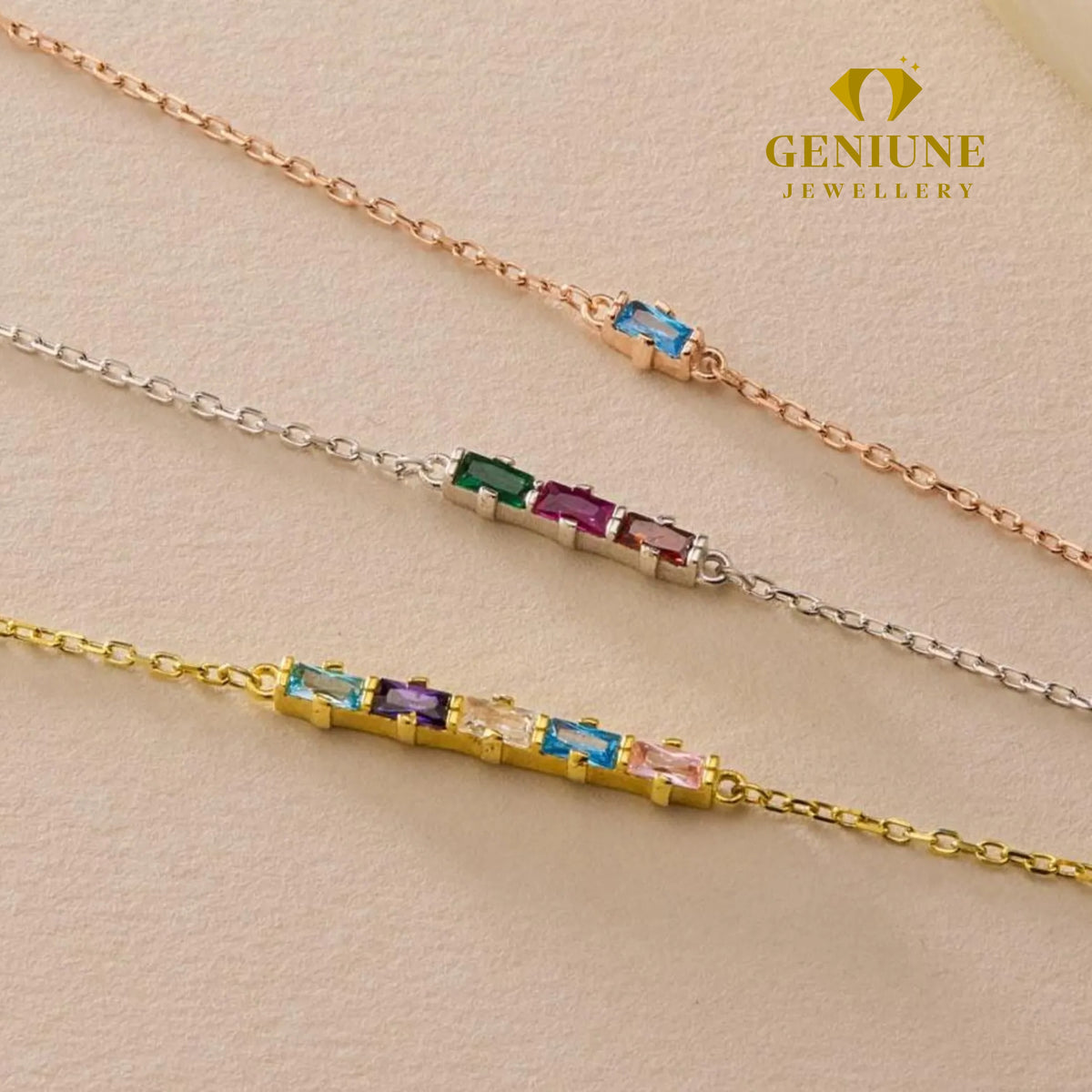 Birthstone Bracelet • Wedding Bracelet • Custom Gemstone Bracelet