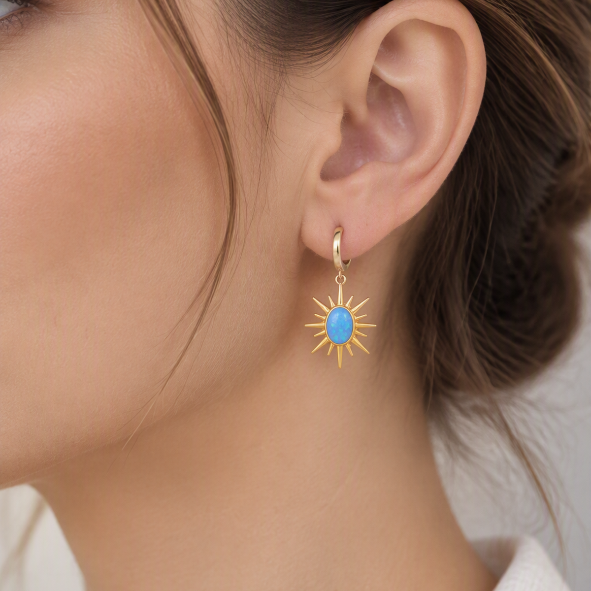 North Star Earrings • Blue Opal Earrings