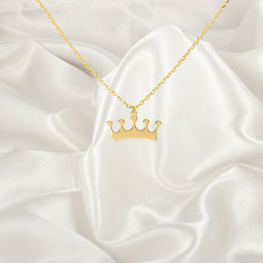 Crown Necklace, Queen Necklace, Sterling Silver Crown Pendant, Tiara Necklace, Princess Crown Necklace, Crown Charm, bridesmaid necklace