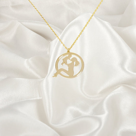 Mother And Baby Necklace, Mom And Child Necklace, Baby Necklace, New Mother Necklace Gift, Newly Mom Gift, baby birth necklace, mom jewelry