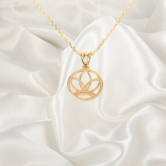 925K Sterling Silver Lotus Flower Necklace, Flower Pendant, Elegant Lotus Necklace, Lotus Flower Pendant, Lotus Jewelry, Christmas Gift