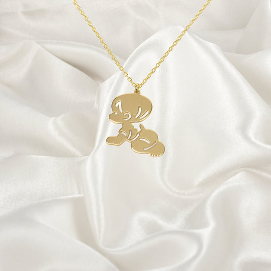 Baby Shower necklace, Necklace for Mom, Mother Necklace, Silver Boy or Girl Charm, Jewelry for Mom, Engraved Baby Necklace, Mom Necklace