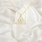 Triangle Necklace, Penrose Triangle Necklace, Valentine's Day Gift, Impossible Tribar Necklace, Penrose Tribar Pendant, Geometric Necklace