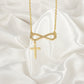 Dainty Infinity Cross Necklace, Silver Cross Necklace, Silver Infinity Pendant with Cross, Cute Cross and Infinity Necklace, Cross Jewelry