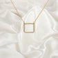 Sterling Silver Square Pendant Necklace,  Square Plate Necklace, Square Pendant, Geometric Necklace, Minimalistic Necklace, Maths Lover Gift