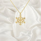 Snowflake Necklace, Dainty Snowflake Pendant For Women, Minimalist Birthday Gift, Bridesmaid Necklace, Snowflake Jewelry, Christmas Necklace
