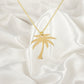 Palm Tree Necklace, Sterling Silver Palm Tree Necklace, Tiny Palm Tree Pendant, Summer Charm Necklace, Tropical Jewelry, Beach Necklace