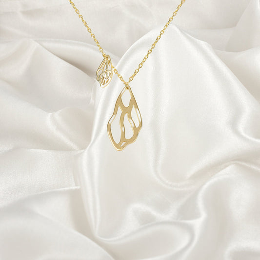 Double Seashell Necklace, Mother and Daughter, Mommy and Me, Layering Necklaces, Minimalist Necklace, Boho Necklace, Seashell Jewellery Gift
