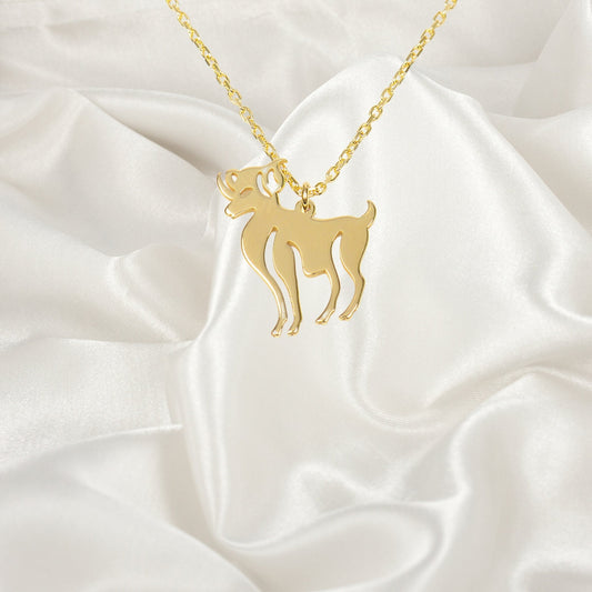 Aries Necklace, Dainty Zodiac Necklace, Minimalist Ram Necklace, Birthday Gift for Her, Gift for Mom, Horoscope Necklace, Handmade Jewelry