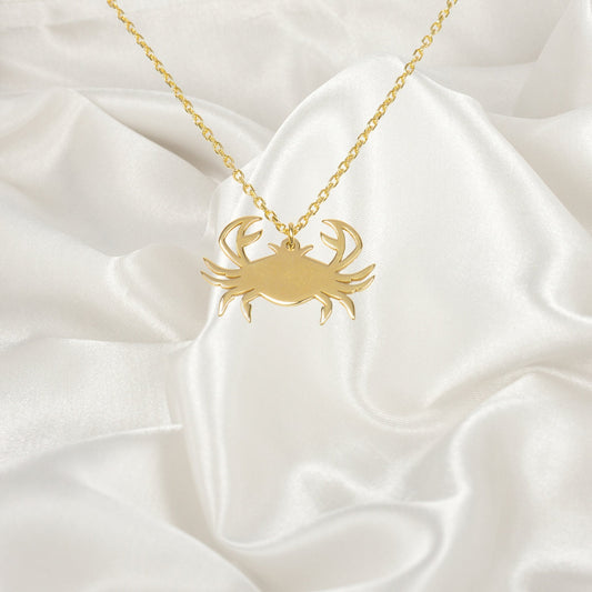 Cancer Necklace, Cancer Jewelry, Minimalist Crab Necklace, Zodiac Necklace, Astrology Birthday Gift for Her, Gift for Mom, Cancer Gifts