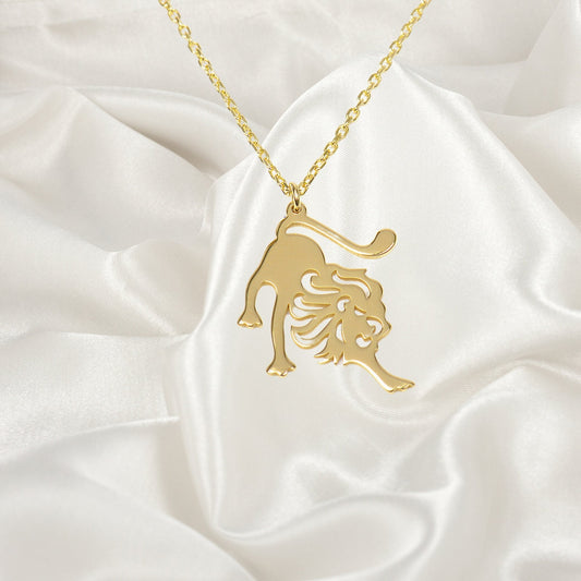 Leo Necklace, Leo Jewelry, Minimalist Leo Necklace, Zodiac Necklace, Astrology Birthday Gift for Her, Gift for Mom, Leo Birthday Gifts
