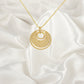 Solar Eclipse Necklace, Valentines Day Gift, Dainty Gold Necklace, Necklace for Women, Birthday Gift for Her, Gift for Mom, Anniversary Gift
