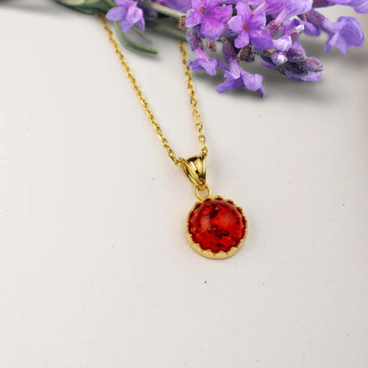 Red Stone Necklace, Minimalist Necklace, Everyday Necklace, Dainty Necklace, Gemstone Pendant