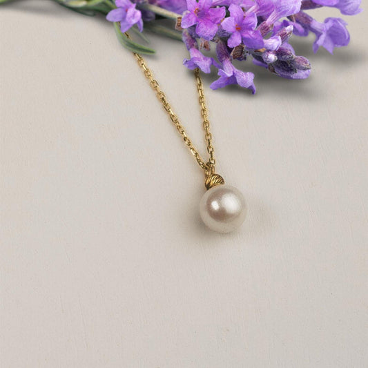 Pearl Necklace, Pearl Jewellery, Bridal Jewelry, Mothers Day Gift, Single Pearl Necklace, White Pearl Pendant, Wedding Necklace