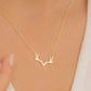 Sterling Silver Antler Necklace, Deer Necklace, Elk Antler Pendant, Horn Necklace