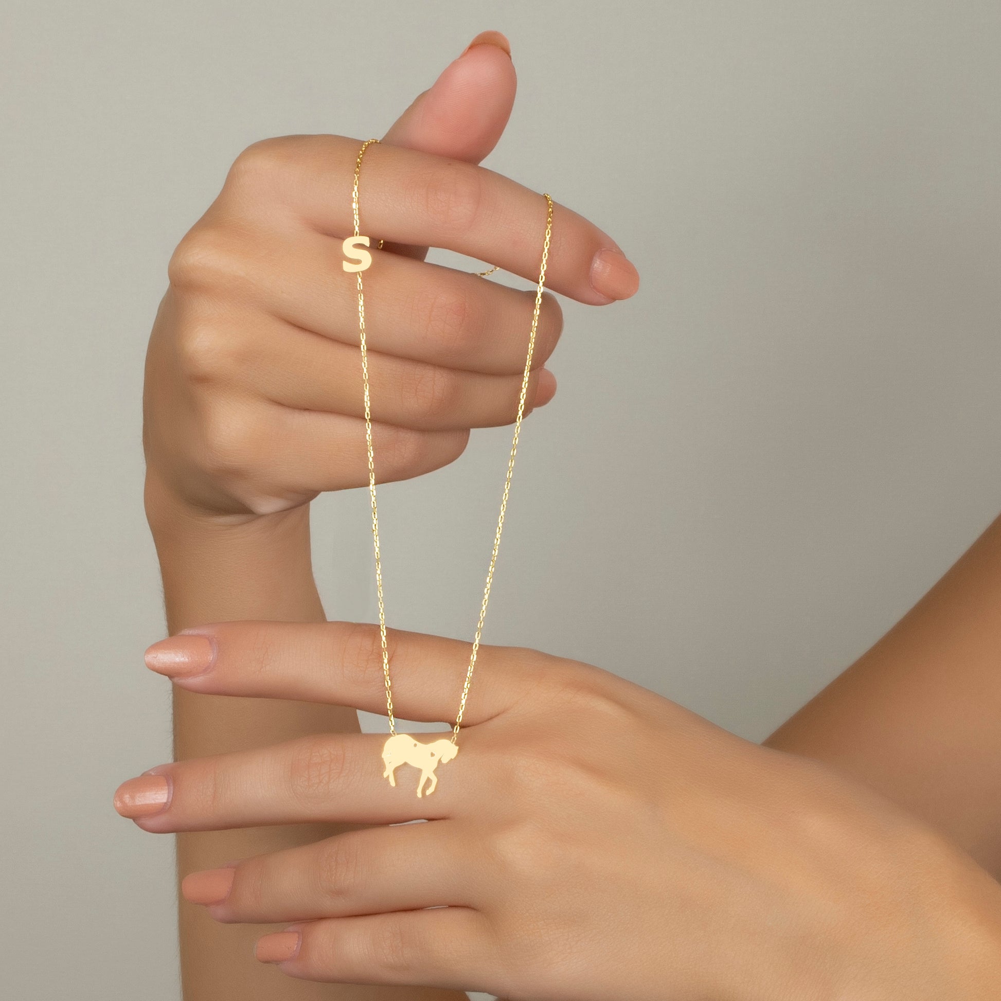 Horse Necklace, Personalised Birthday Gift for Girl, Equestrian